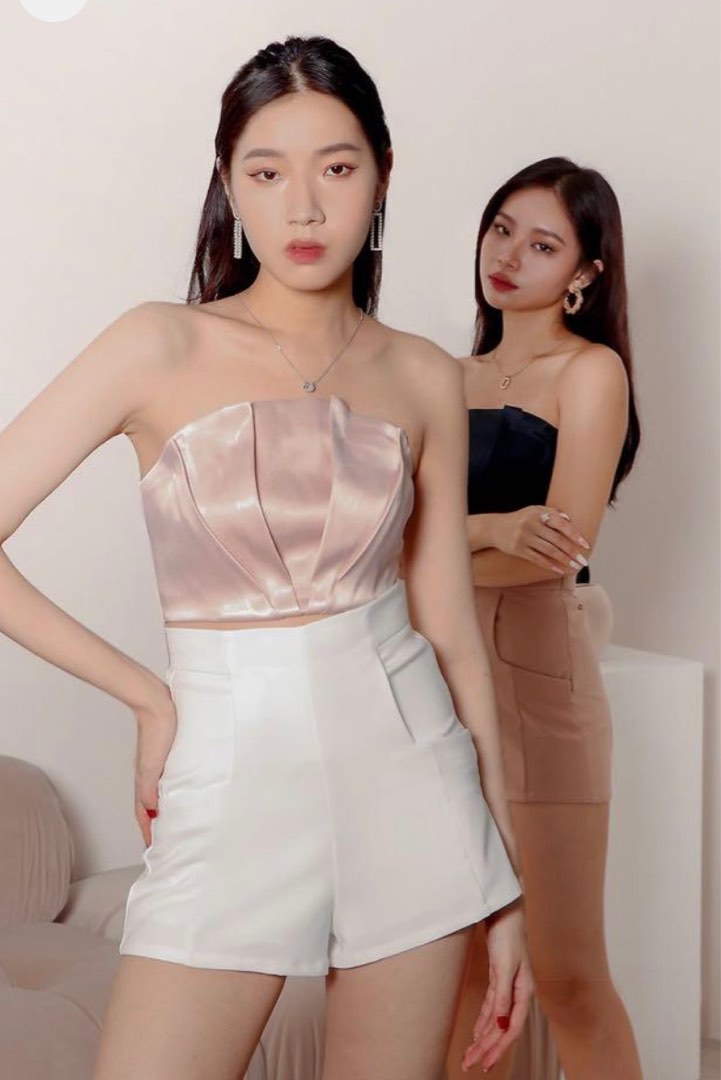 TSS Teyrin Tube Top in Blush, Women's Fashion, Muslimah Fashion, Tops