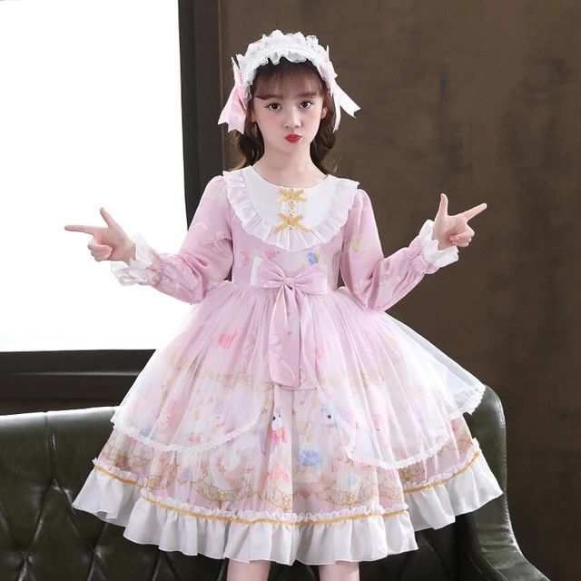 Unicorn Print Pink Lolita Dress, Women's Fashion, Dresses & Sets, Dresses  on Carousell