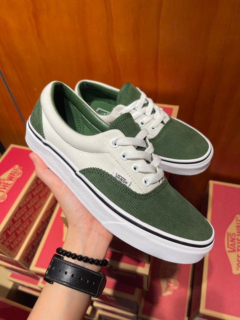 VANS ERA MINI CORDUROY GREEN WHITE