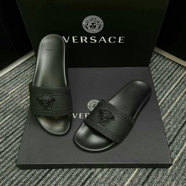 Versace slides, Men's Fashion, Footwear, Flipflops and Slides on Carousell