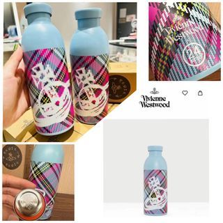 Vivienne Westwood 正品 🩷VIP限時優惠🩷不銹鋼隨身水壺 (24小時保冷+12小時保温) 原盒包裝 藍色拼格仔 500ml 適合生日禮物/聖誕禮物 只有一批專門店已售罄