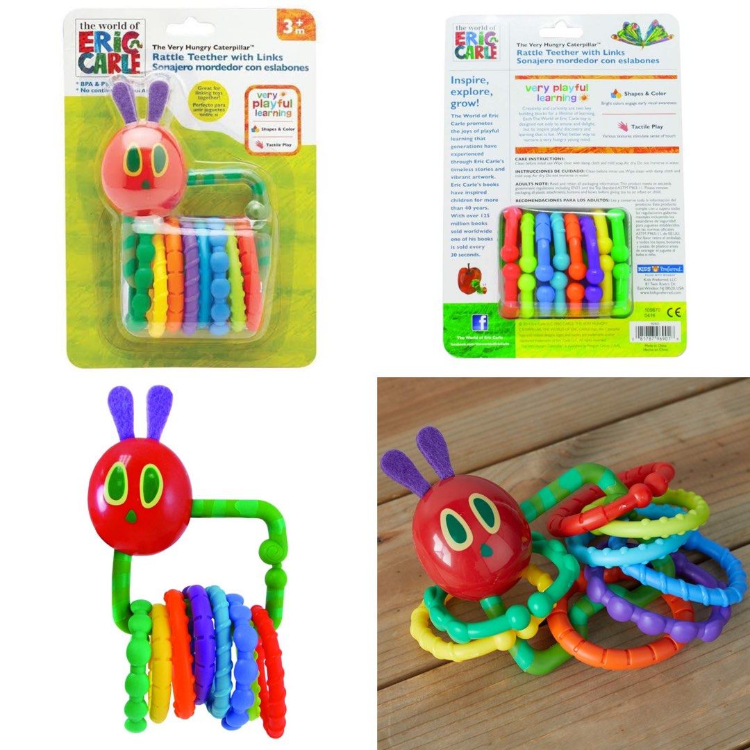 World of Eric Carle, The Very Hungry Caterpillar Rattle Teether with ...