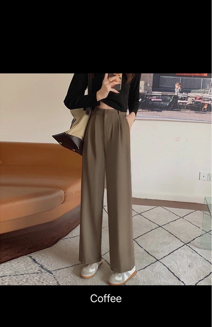 Casual high waisted best sale trousers