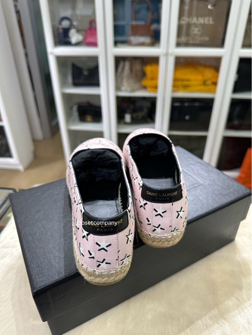 Ysl pink espadrilles sale