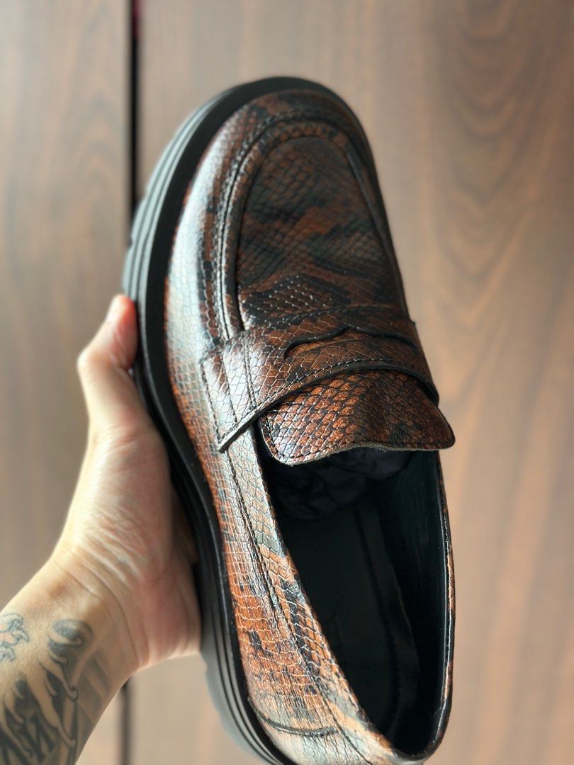 Zara snakeskin loafers hotsell