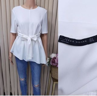 Zara white top