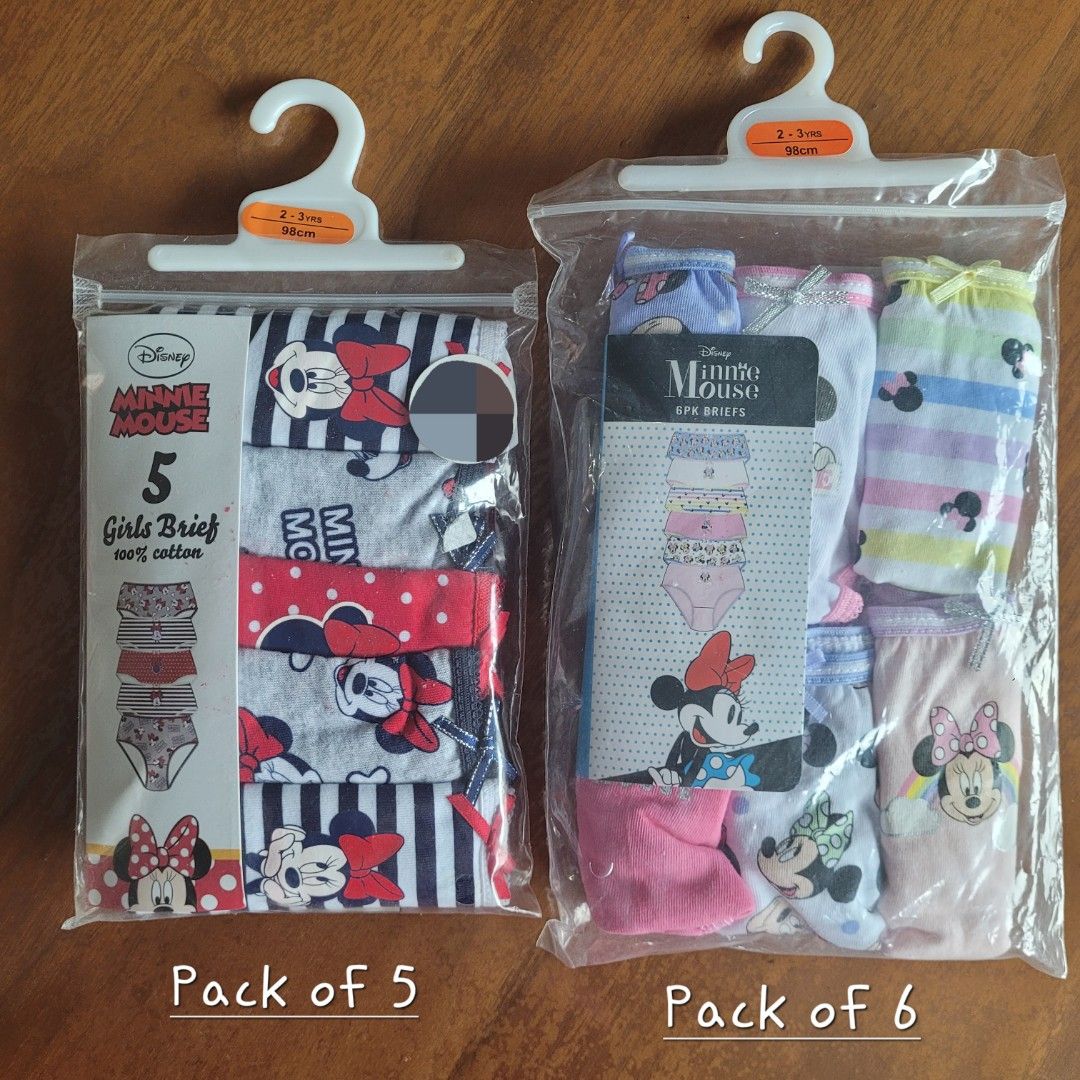 2-3 yrs) Disney Minnie Mouse cotton panties / briefs, Babies
