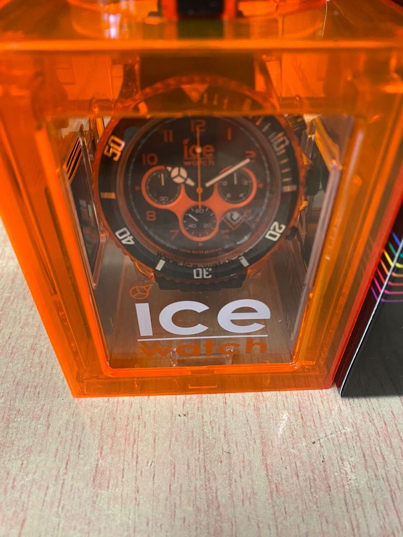 兩折出售全新Ice-Watch Chrono Electrik Black Orange Big Big