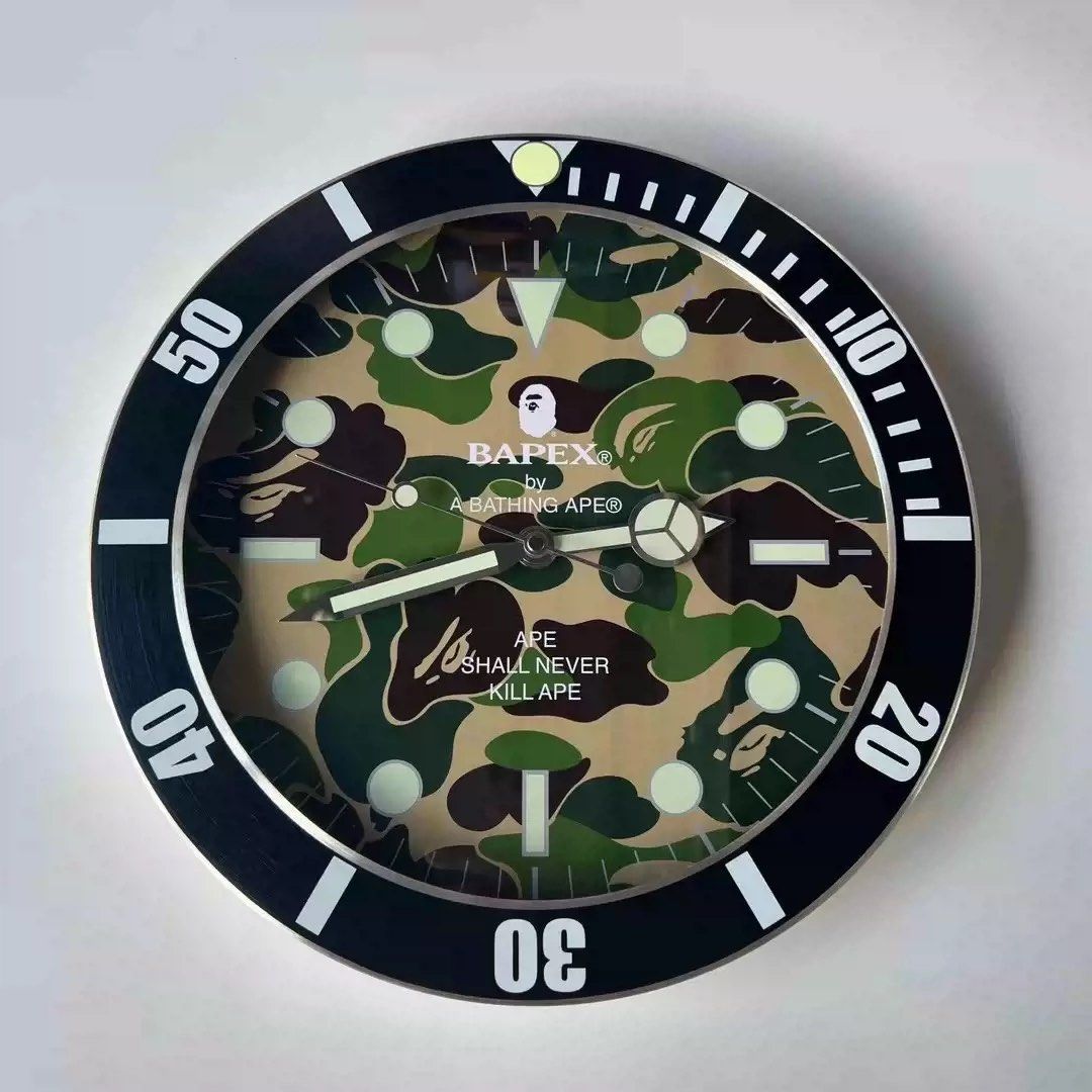 A Bathing Ape BApe Camo Wall Clock