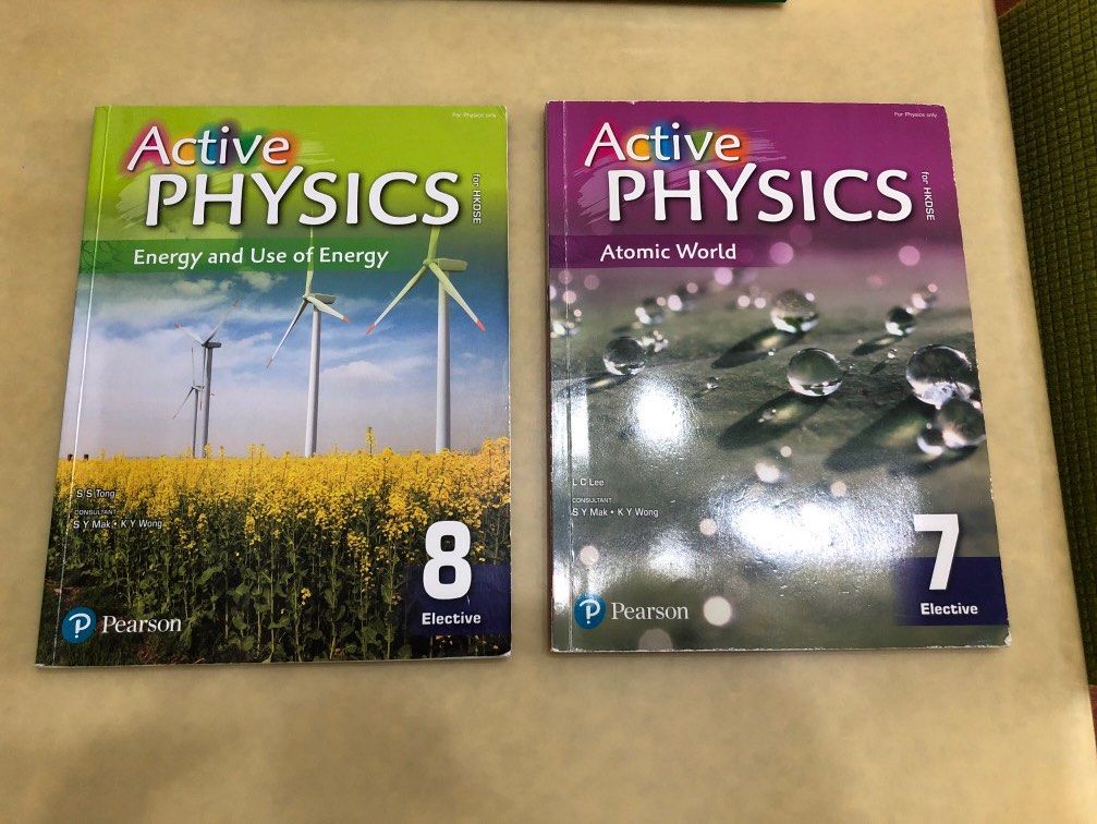 Active Physics （分類：教科書）位於 Hong Kong。 由 kkcc1223 提交（商品編號 1270507516，圖片 2）。簡介： 1. Heat and gases 3a. Ray optics 3b. Wave motion $50/本 . 4. Electricity and magnetism $50/本 . 5. Radioactivity and Nuclear energy（已售出） 7. Atomic world（已售出） 8. Energy and use of energy（已售出） . DSE學生適用 $200/全4本。