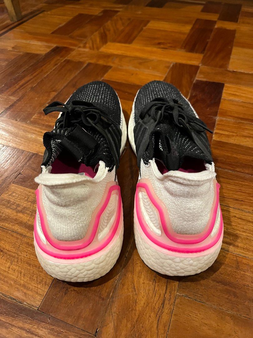 Adidas ultraboost 19 black white pink discount