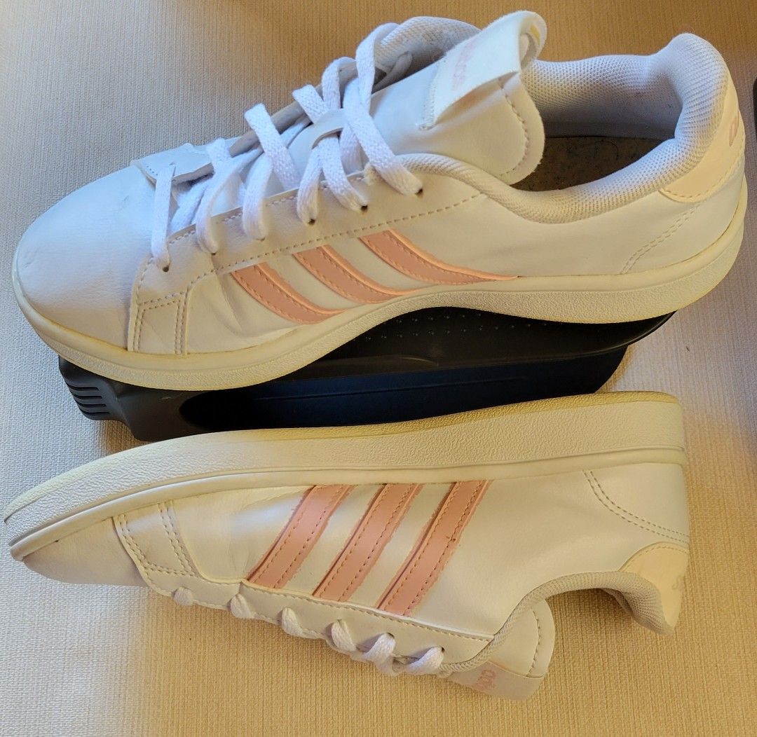 Adidas women's advantage stripe sneaker rose gold online