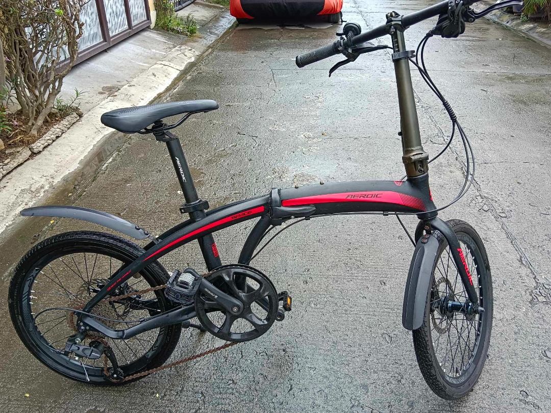 Aeroic space best sale folding bike