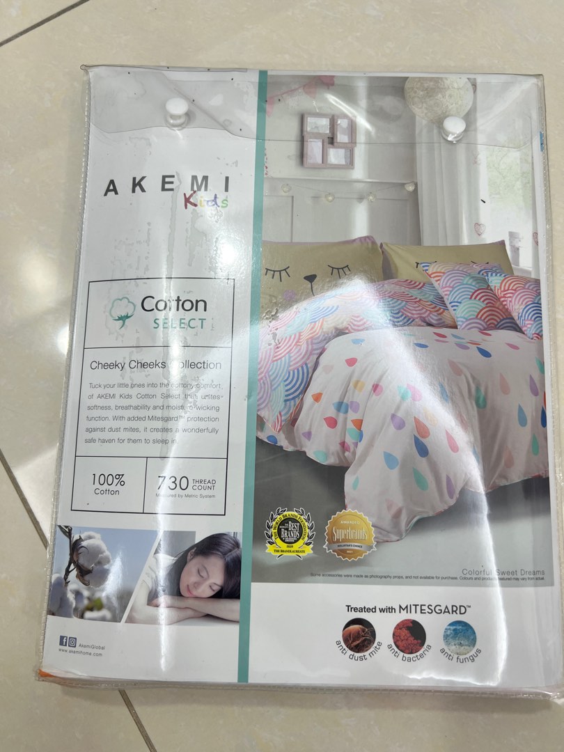 Akemi super single fitted bedsheet, Babies & Kids, Baby Nursery & Kids