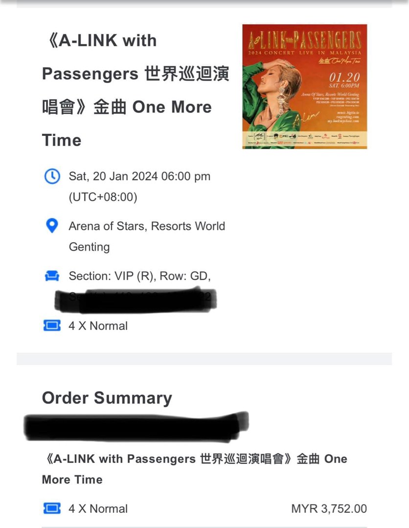 Alin concert 2024!, Tickets & Vouchers, Event Tickets on Carousell