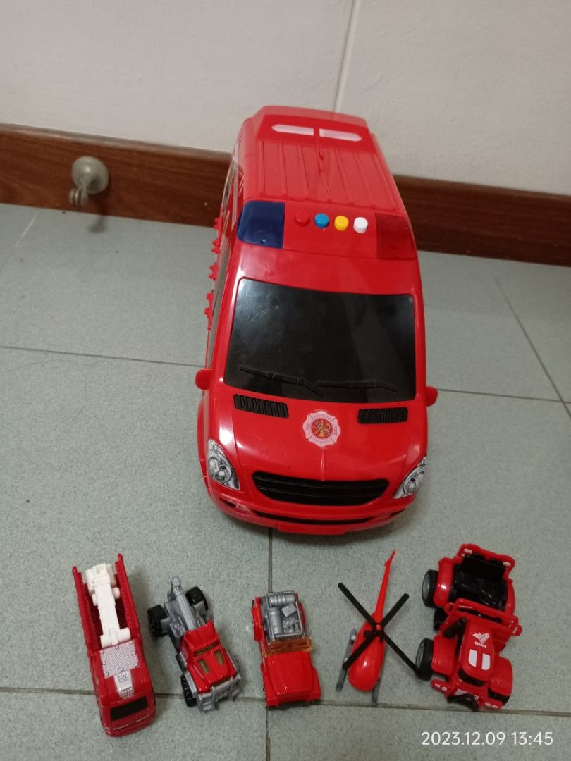 red ambulance toy