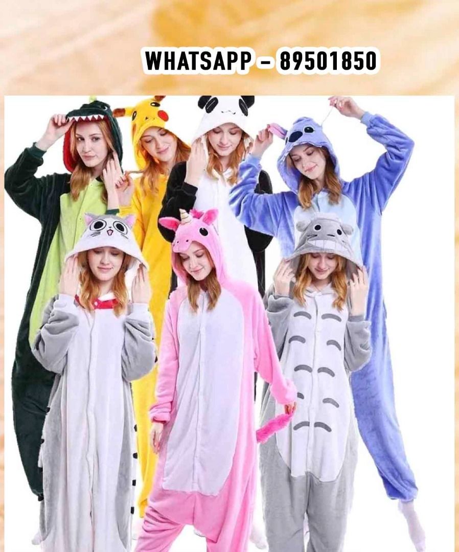 Animal onesies Winter Pajamas Cosplay Party Event Green Party