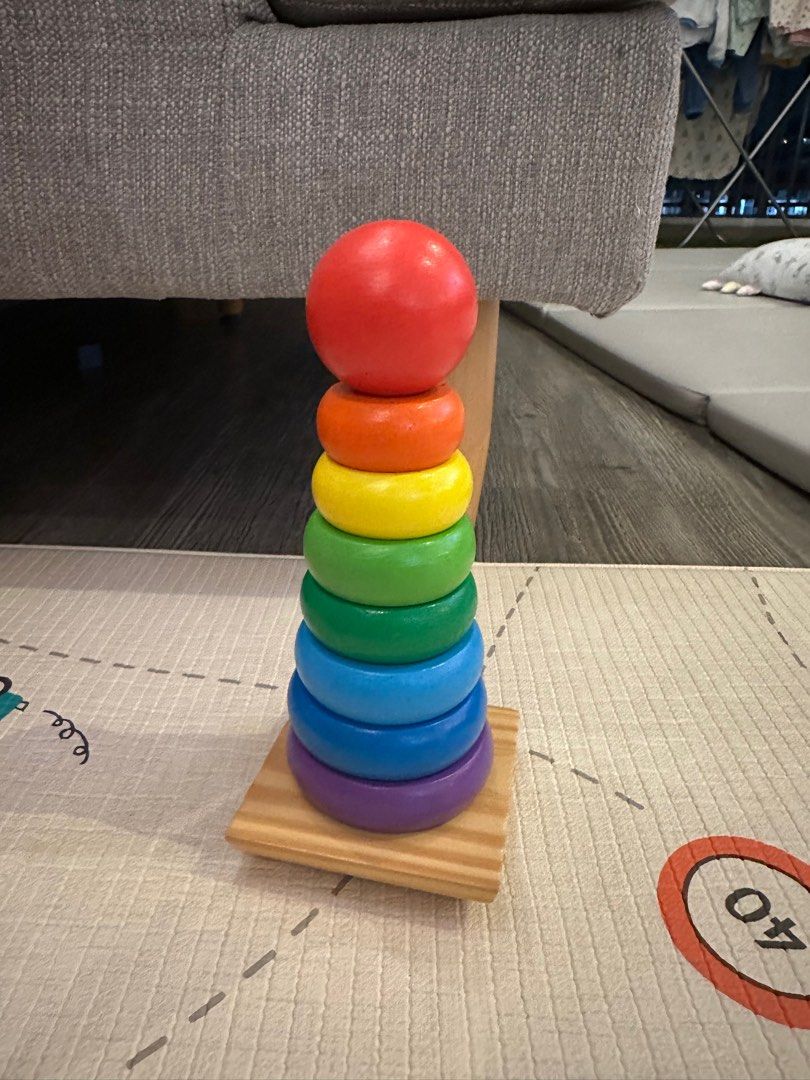 Melissa and doug discount wooden stacking rings