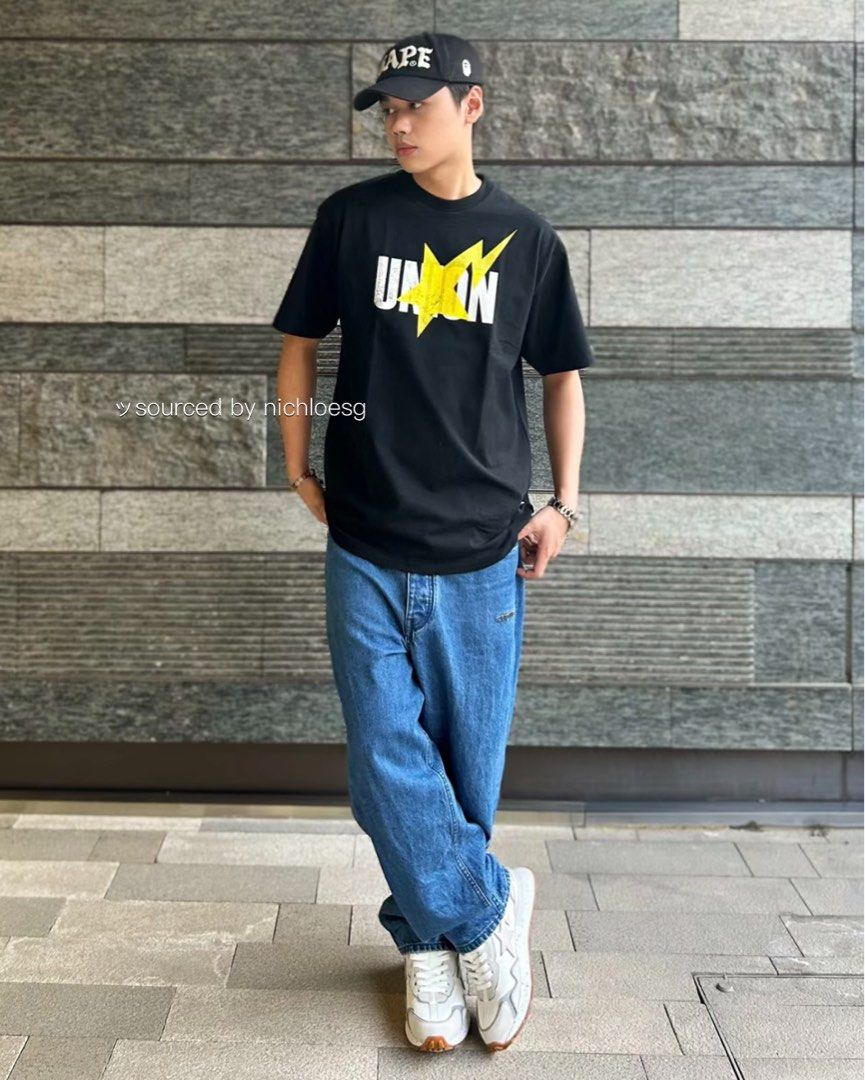 BAPE X UNION LA WASHED STA TEE