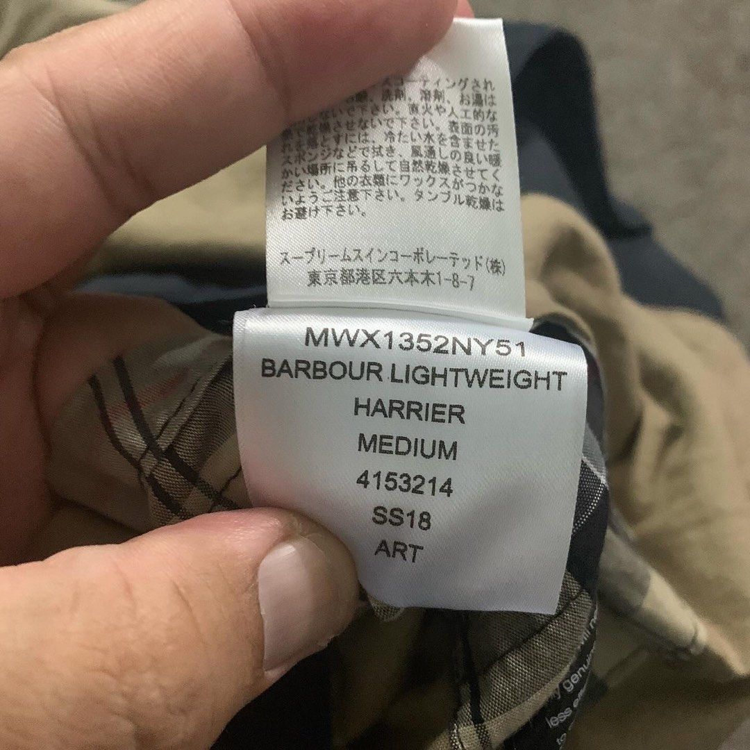 Barbour lightweight top harrier wax jacket