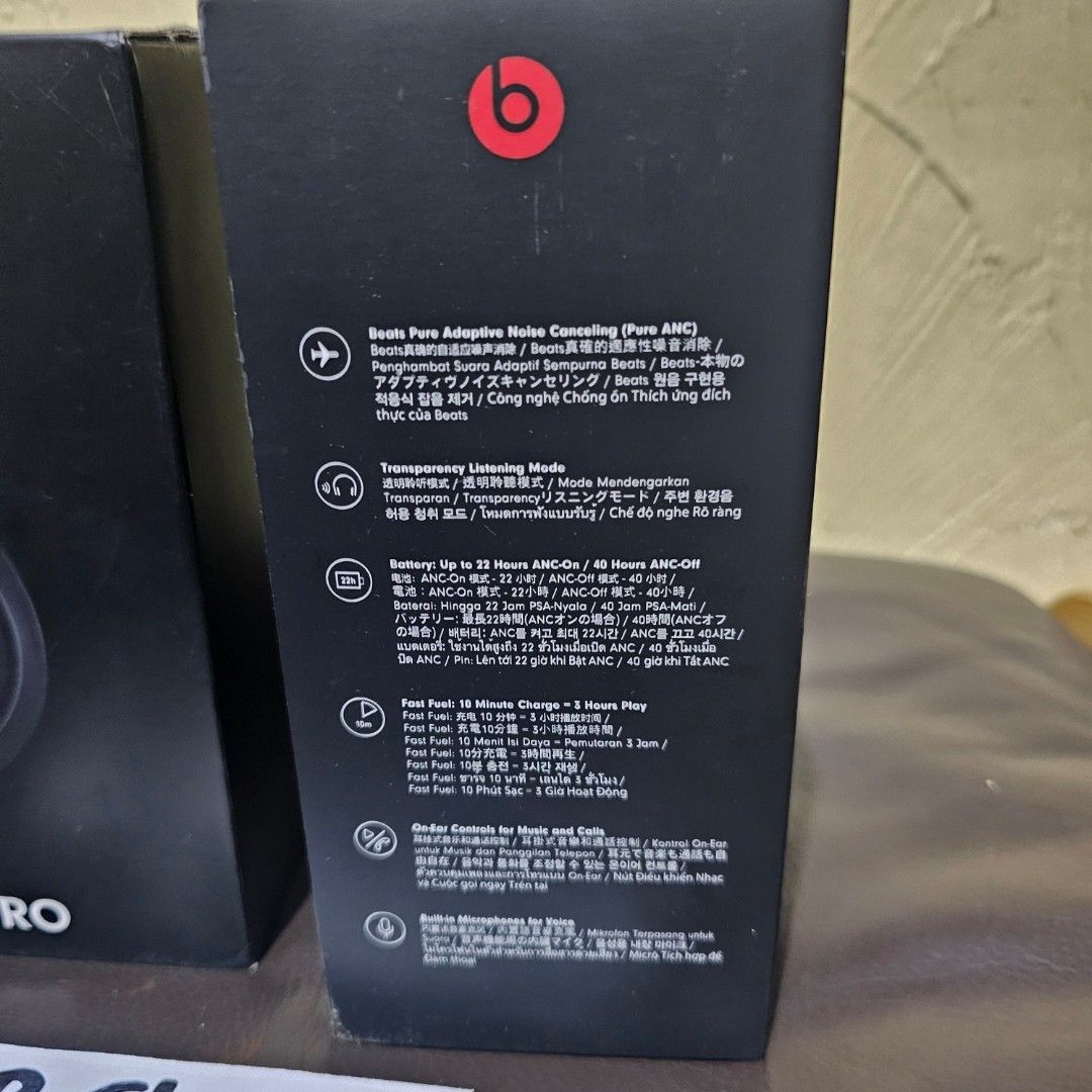 Beats Solo Pro Black (Category: Headphones & Headsets) located in San Miguel. Submitted by rrshopstore (Listing ID 1270448134, Image 3). Description: For Sale Beats Solo Pro Color: Black Condition: Slightly Used #beatsbydre #BeatsSoloPro *Beats Pure Active Noise Cancelling *Matte *Transparency Listening Mode *Battery: Up to 22 hours ANC on / 40 ANC off *Fast Fuel: 10 Minute Charge: 3 hours play *On ear Controls for Music and Call *Built In Microp