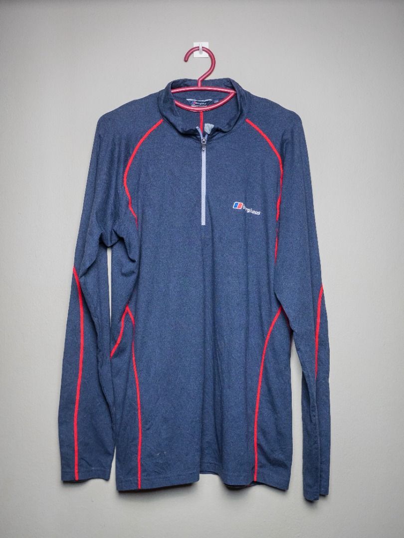 Berghaus Half Zip Fleece Base Layer Hiking Shirt Used Pre Loved