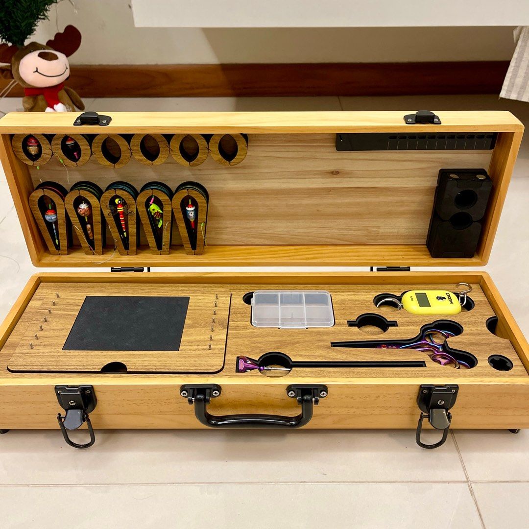 Custom Made Birch Wood Prawning Tackle Box