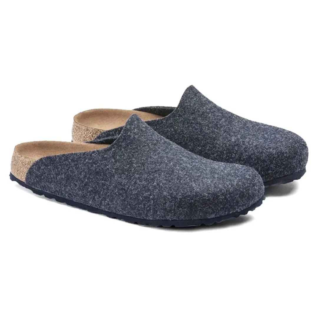 Birkenstock amsterdam felt anthracite clogs cheap