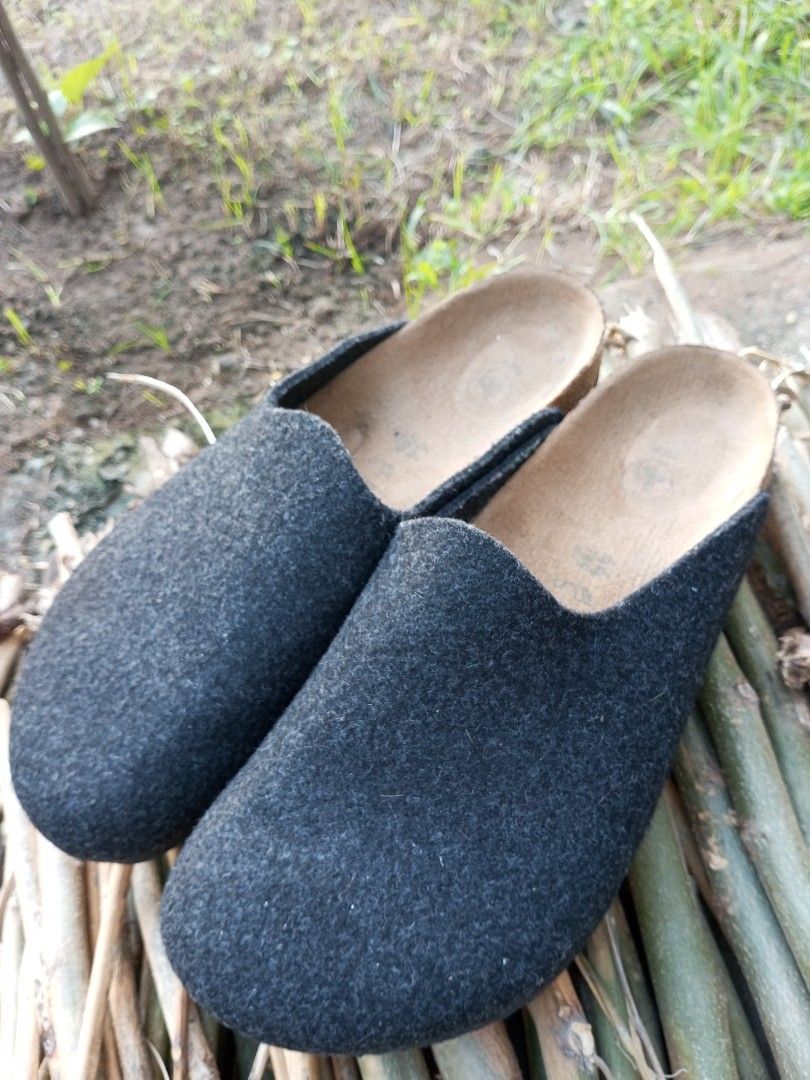 BIRKENSTOCK AMSTERDAM ANTHRACITE FELT WOOL GOOD AS NEW SIZE 44