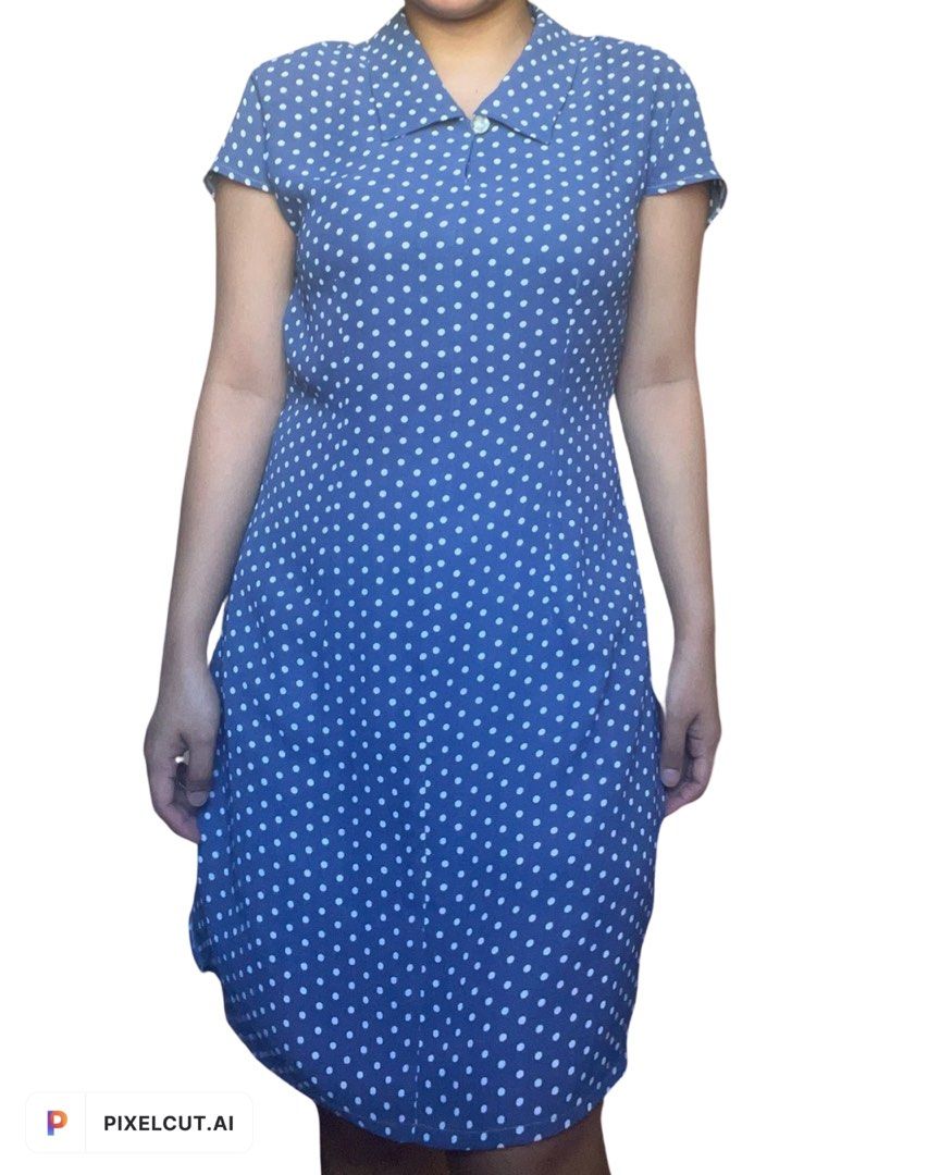 Blue polka dots dress (Category: Dresses) located in Quezon City. Submitted by denclothes (Listing ID 1270539491, Image 2). Description: .