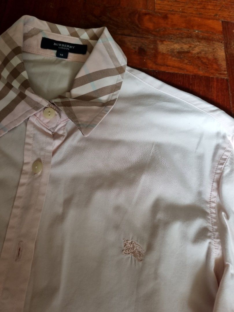 Blueberry burberry top button up