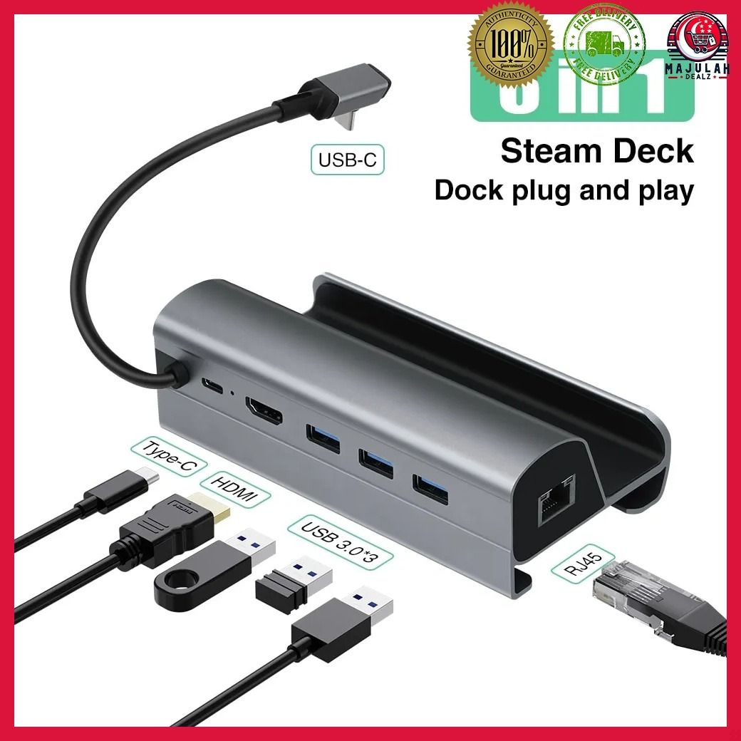 Accessories for Steam Deck Dock Station RJ45 Ethernet 60Hz Gamer