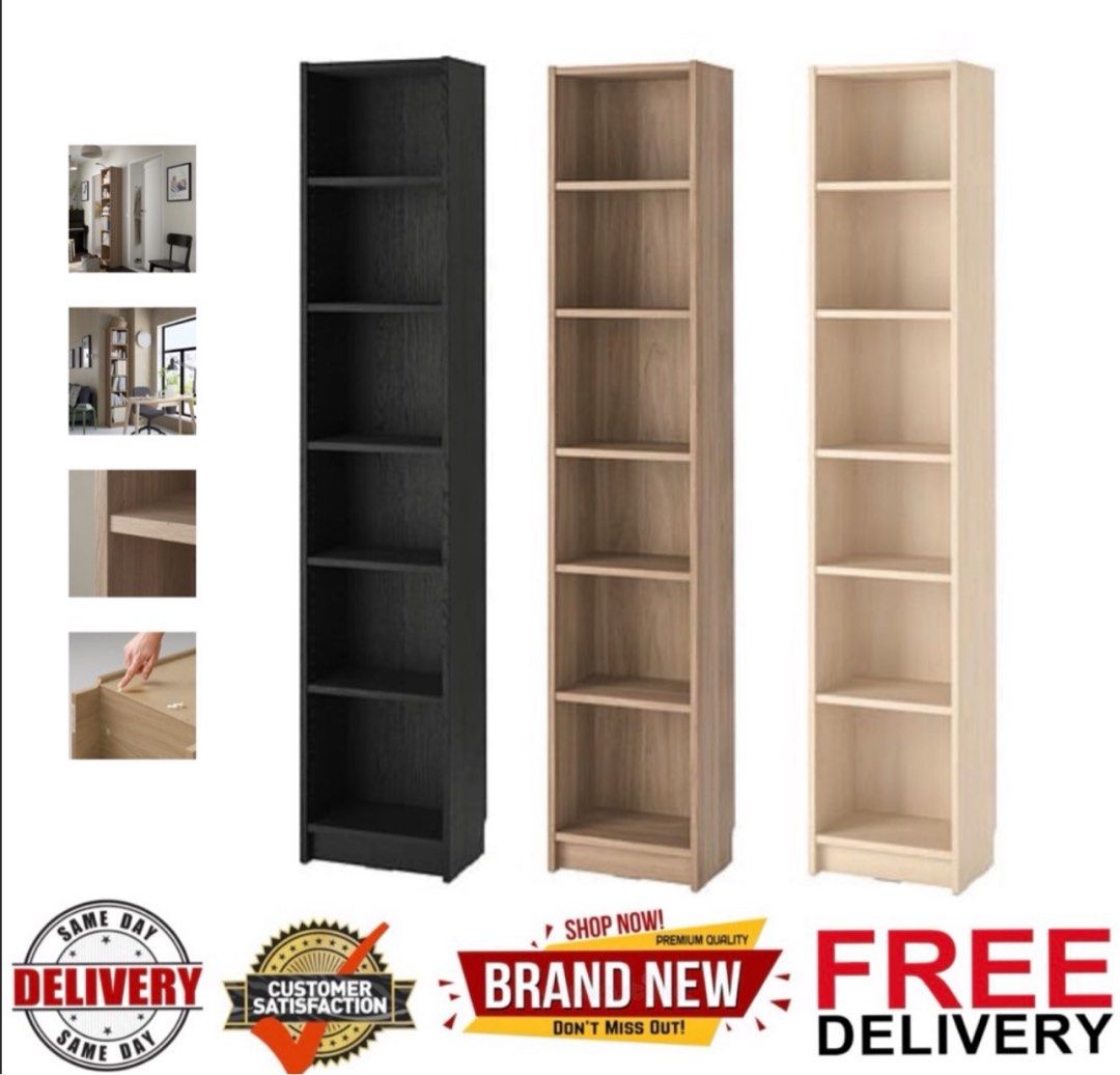 Brand new IKEA Billy Bookcase BILLY Bookcase Black oak effect 40