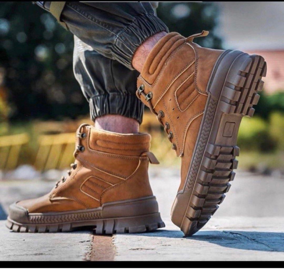 Brand New Safety Boots Steel Toe Waterproof Anti Slip Men s Fashion Footwear Boots on Carousell