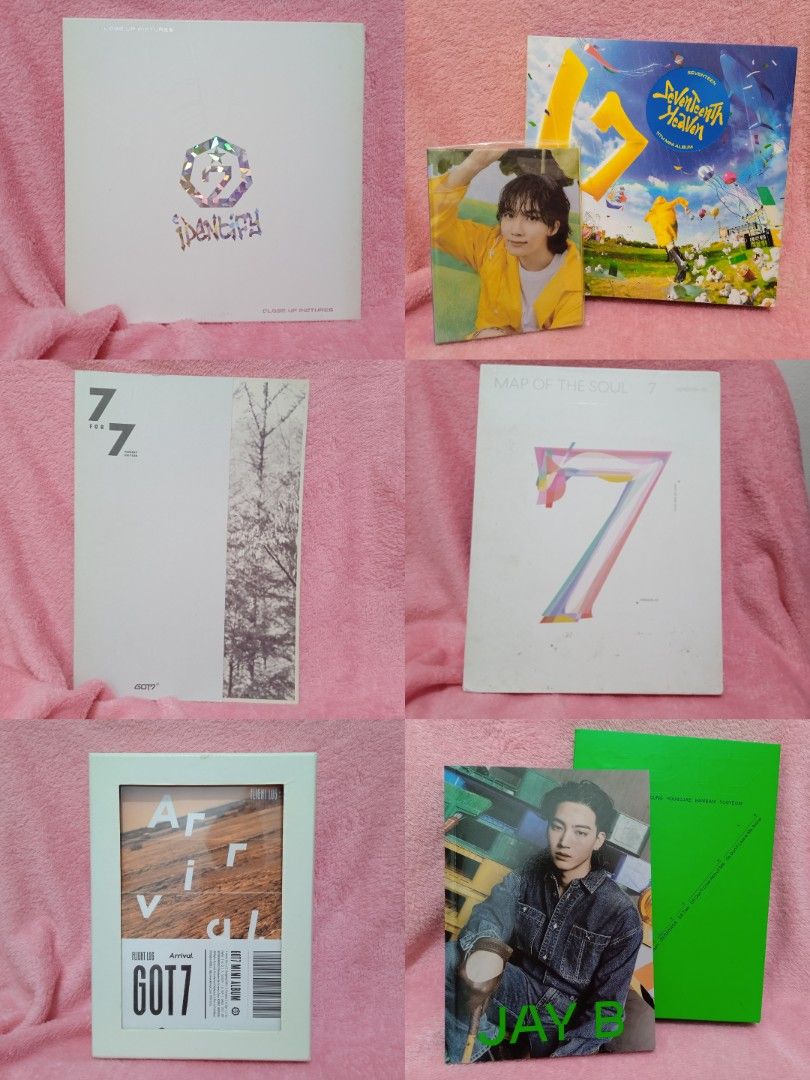 BTS Got7 Seventeen Albums (Category: CDs & DVDs) located in Cavite. Submitted by pompompurines (Listing ID 1270558661, Image 2). Description: Got7 Bambam ₱350 Complete inclusions JayB/Def Love ₱200 Inclusions: cd and case Got7 Breath of Love ₱500 (SOLD) Complete Inclusions JayB Somo Fume ₱450 (SOLD) Complete Inclusions+ Pob pc Got7 Spinning Top ₱150 each Cover Jackson Got7 Identify ₱200 Inclusions: cd and photo book Got7 7 for 7 ₱150 Got7 Arrival