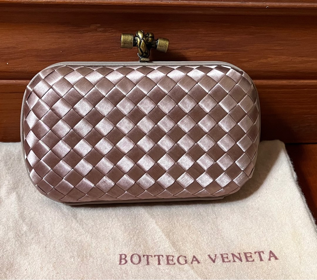 BV Knot Satin Box Clutch