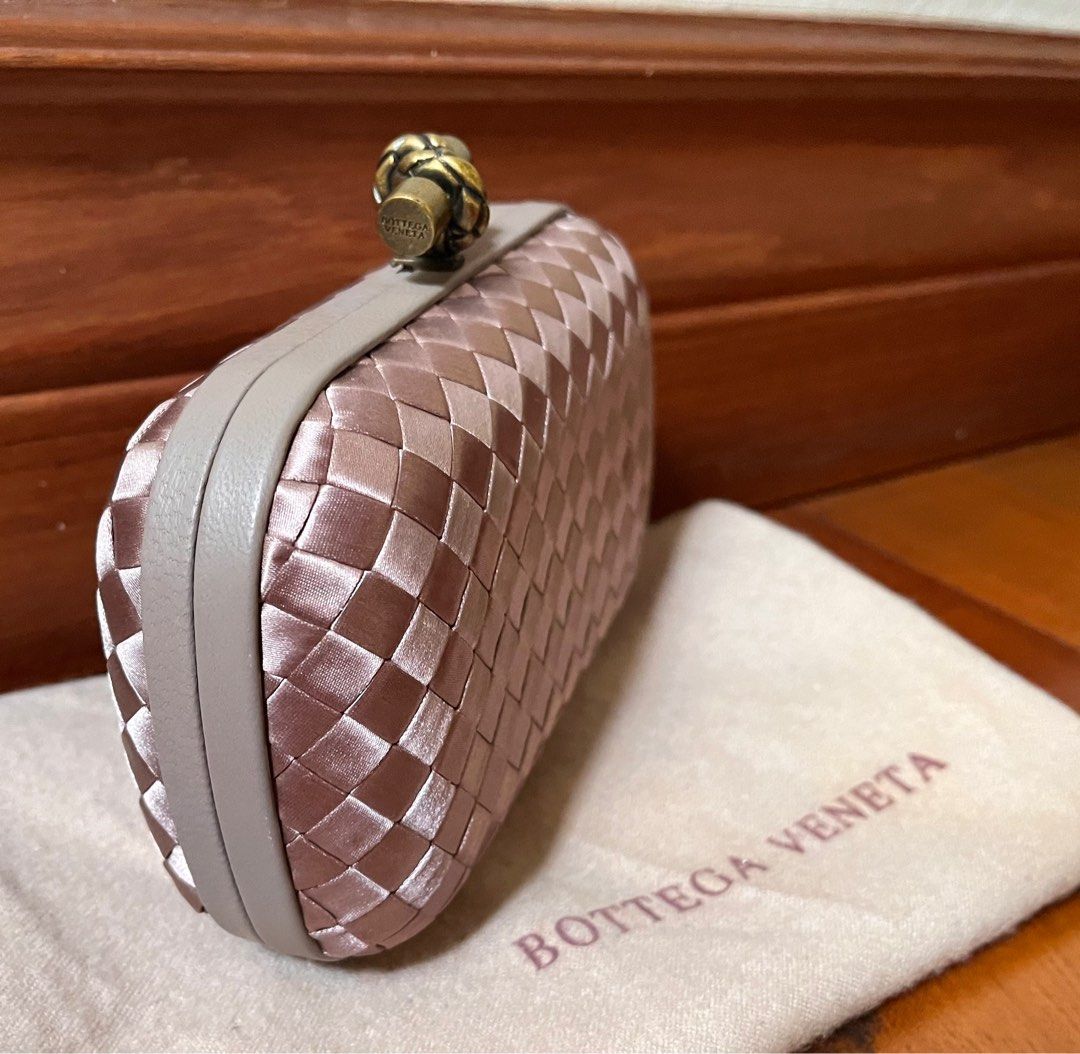 BV Knot Satin Box Clutch