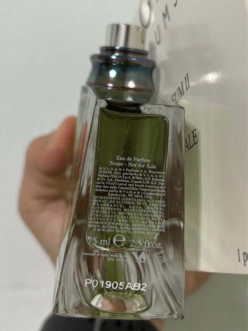 Bvlgari BLV II Eau De Parfum 75ml tester Beauty Personal Care