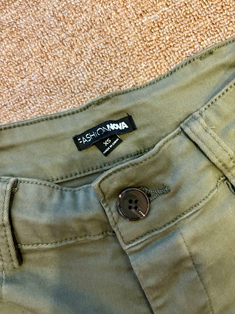 Cargo green pants, Women
