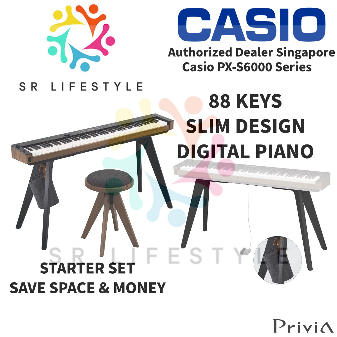 Casio Digital Piano PX S6000 Series PXS6000 Piano Keyboard 88