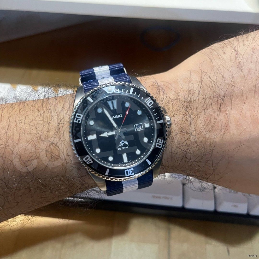 Casio mdv106 sales nato strap