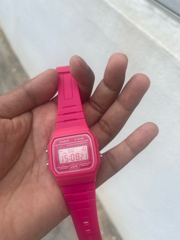 Casio f91w clearance pink