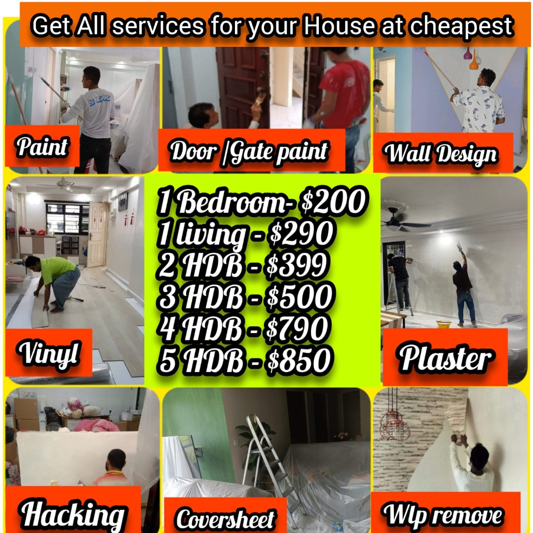Cheapest HDB painting service in Singapore! Since 2001, We have the