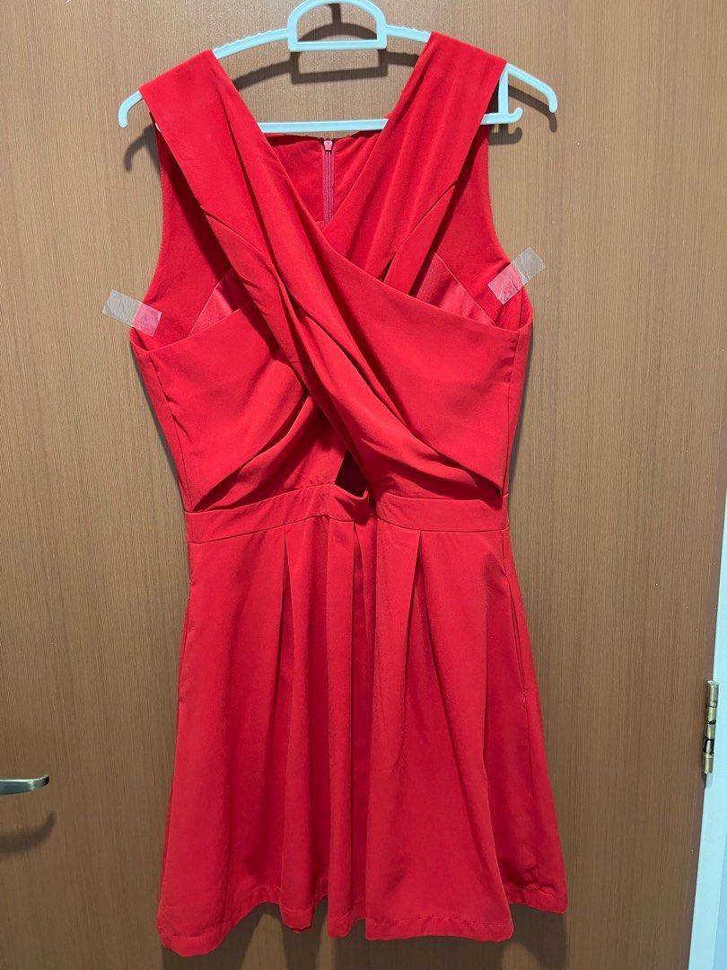 CNY Red Dress, Women's Fashion, Dresses & Sets, Dresses on Carousell