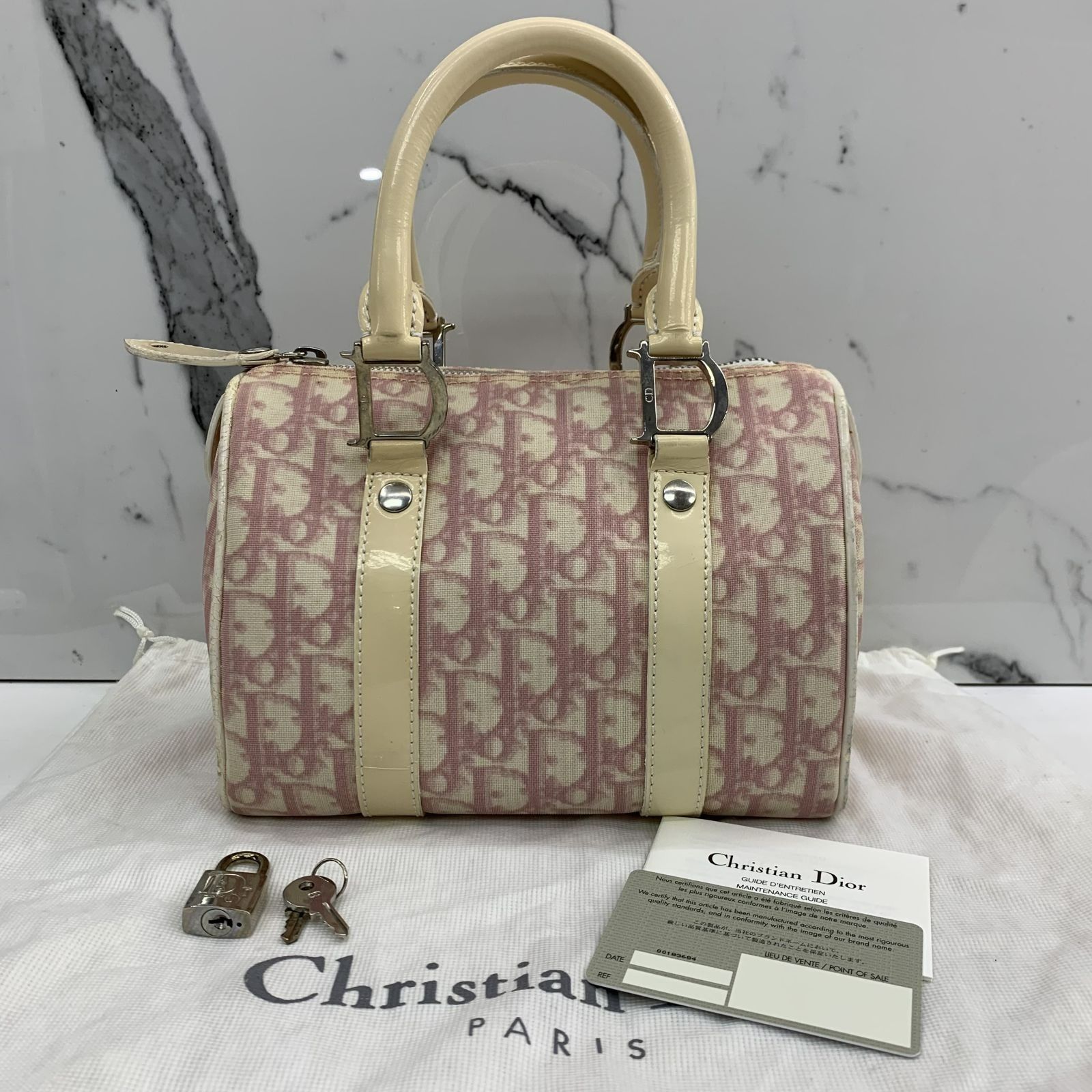 CHRISTIAN DIOR PINK TROTTER PVC BOSTON BAG 237039952 KM