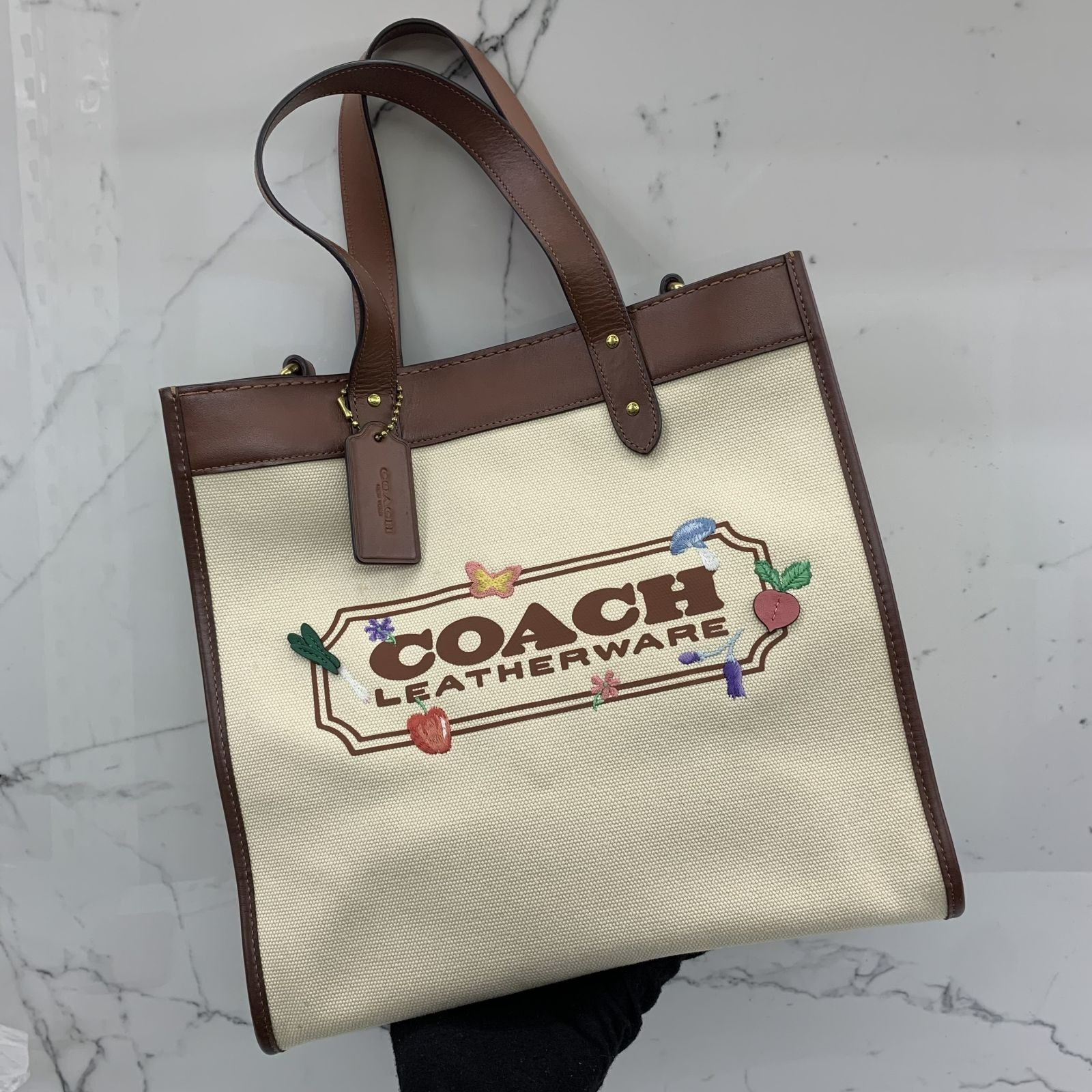 COACH C2774 CANVAS 2 WAY TOTE BAG 237040545 KM, Luxury, Bags 