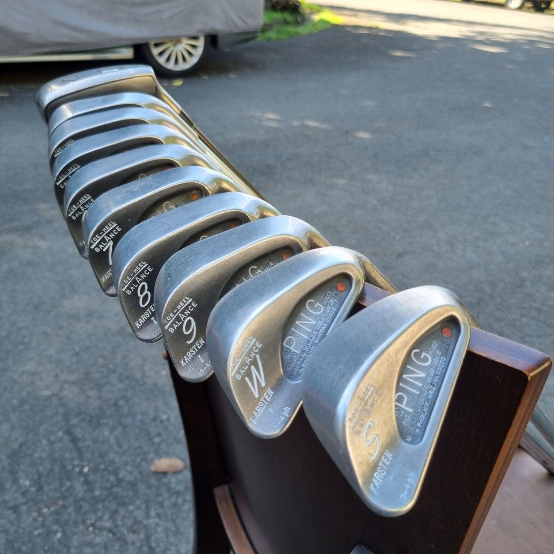 Complete Ping Golf Set for Beginners (Category: Golf) located in Manila. Submitted by eclipse58 (Listing ID 1270451118, Image 2). Description: COMPLETE Ping Karsten 1 Golf Set ✅️ 3-9 Irons, Sand Wedge & Pitching Wedge, 2 Zoom Iron ✅️ Ping Driver & 4 Woods ✅️ Big Apple Putter & Black Golf Bag ✅️ Very Good Condition & No Issues Selling Price: 8,500 Location: Quezon City.