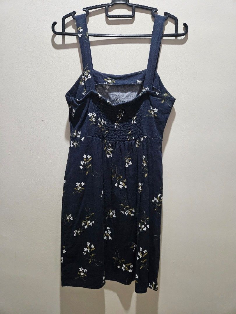 Hollister, Dresses, Hollister Adjustable Striped Button Down Dress  Overalls White Blue Size Small