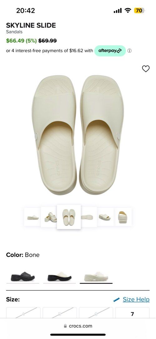 Afterpay crocs sales