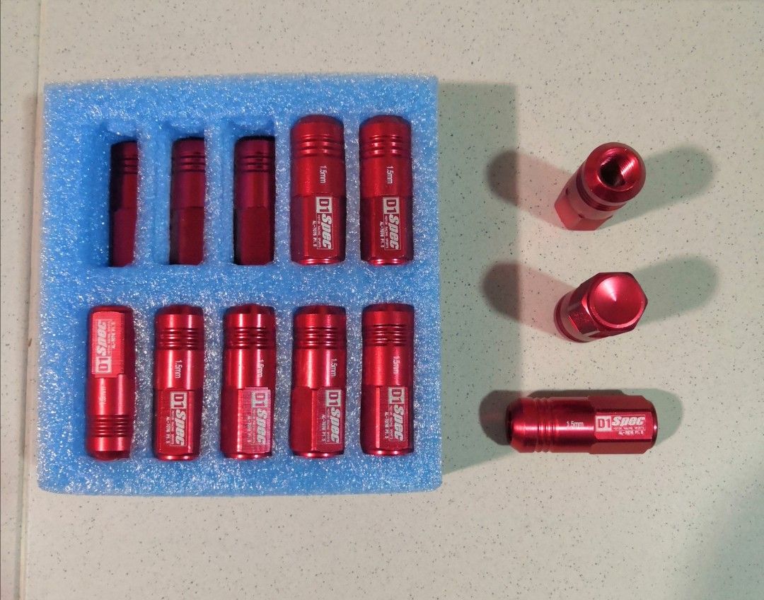 D1 Spec Lug Nut & Sparco Pedal, Car Accessories, Accessories on Carousell